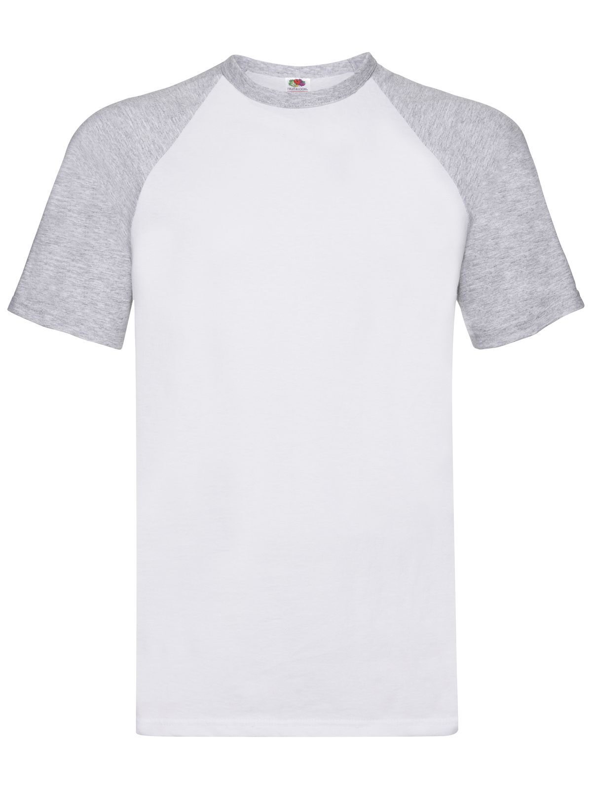 Kurzarm-Baseball-T-Shirt - WF - Weiß