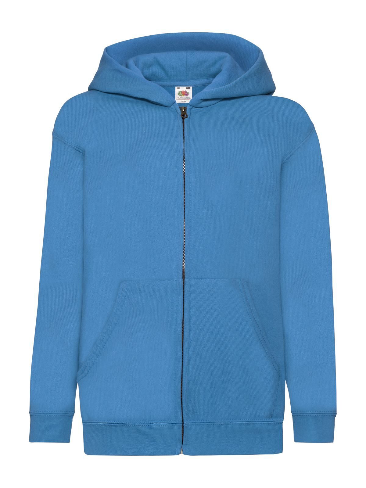 Klassische Kinder-Sweatjacke mit Kapuze - Azurblau