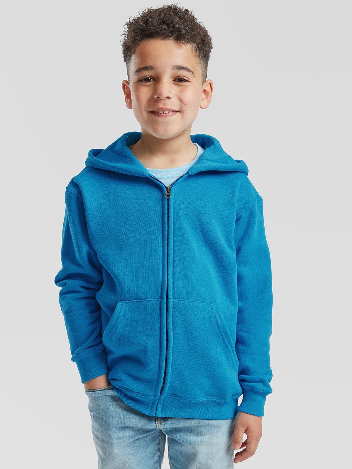 Klassische Kinder-Sweatjacke mit Kapuze