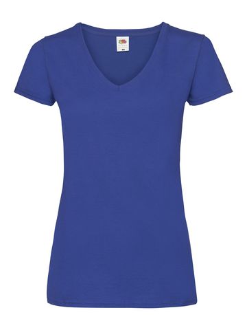 Damen Valueweight V-Ausschnitt T-Shirt - 51 - Royal 3