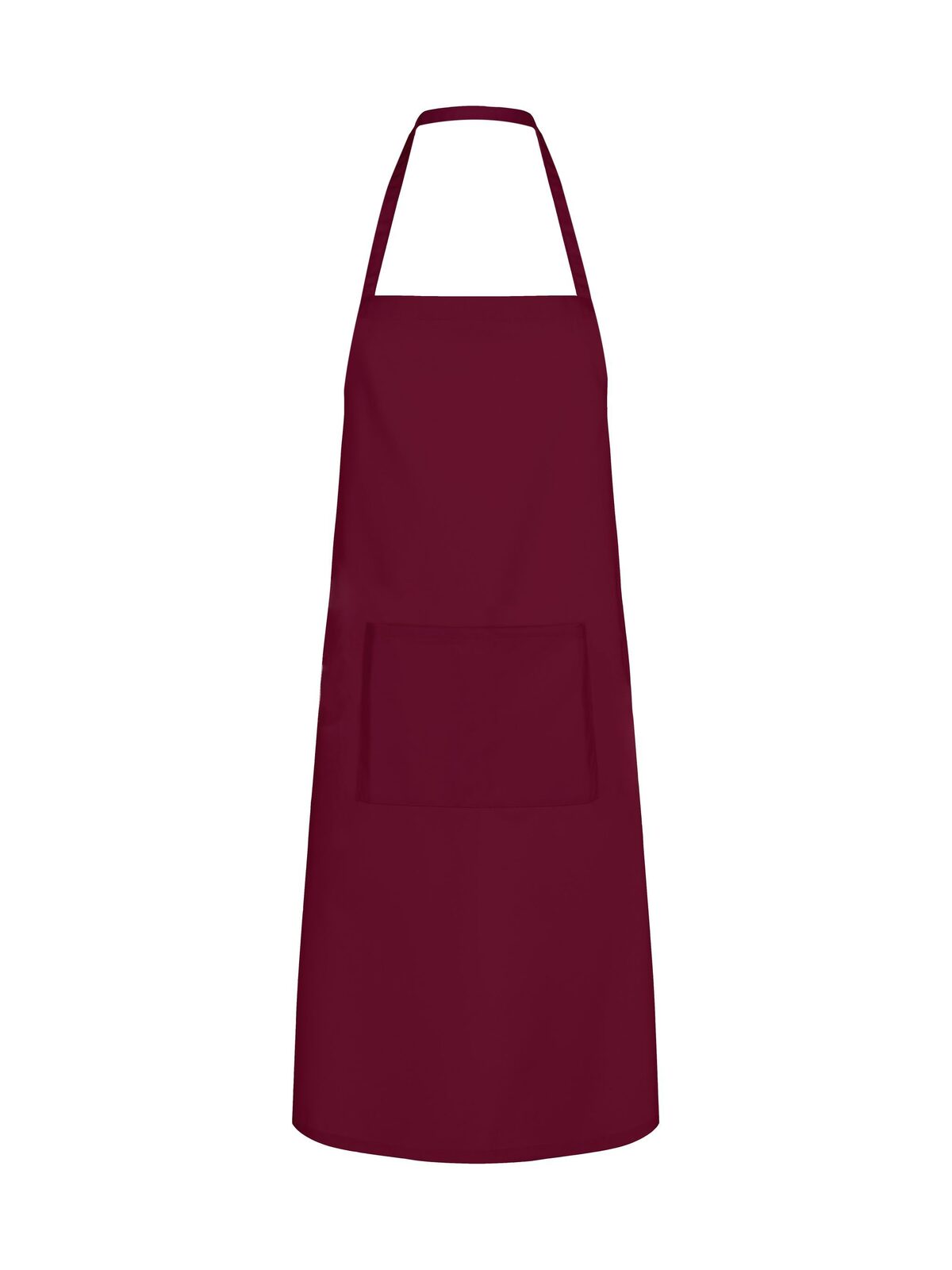 Einfache Schürze mit Tasche - Burgund
