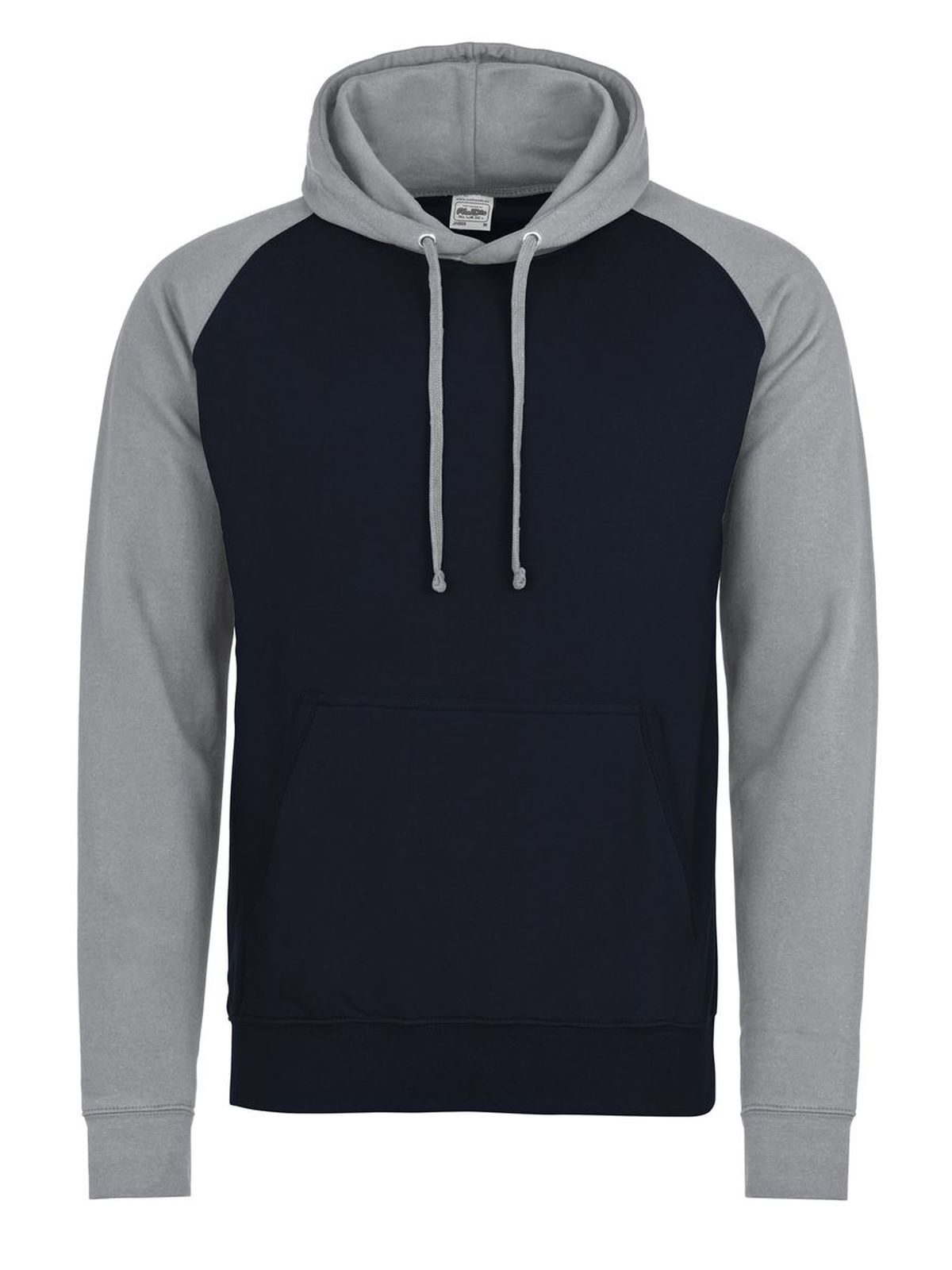 Baseball-Hoodie - OXFORD - Marineblau/Heather Grey