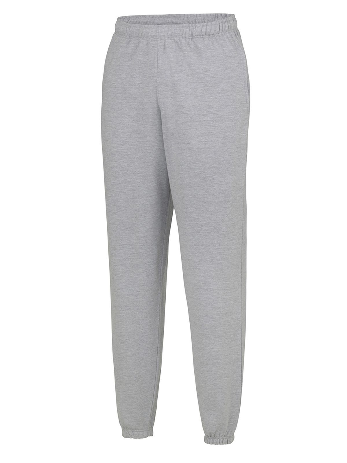College-Jogginghose mit Umschlag - HGR-WHT - Heather Grey