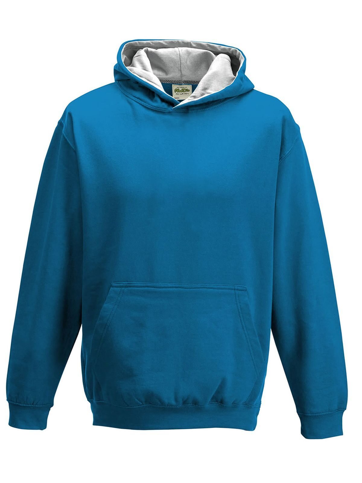 College-Hoodie für Kinder - Saphirblau/Heidegrau