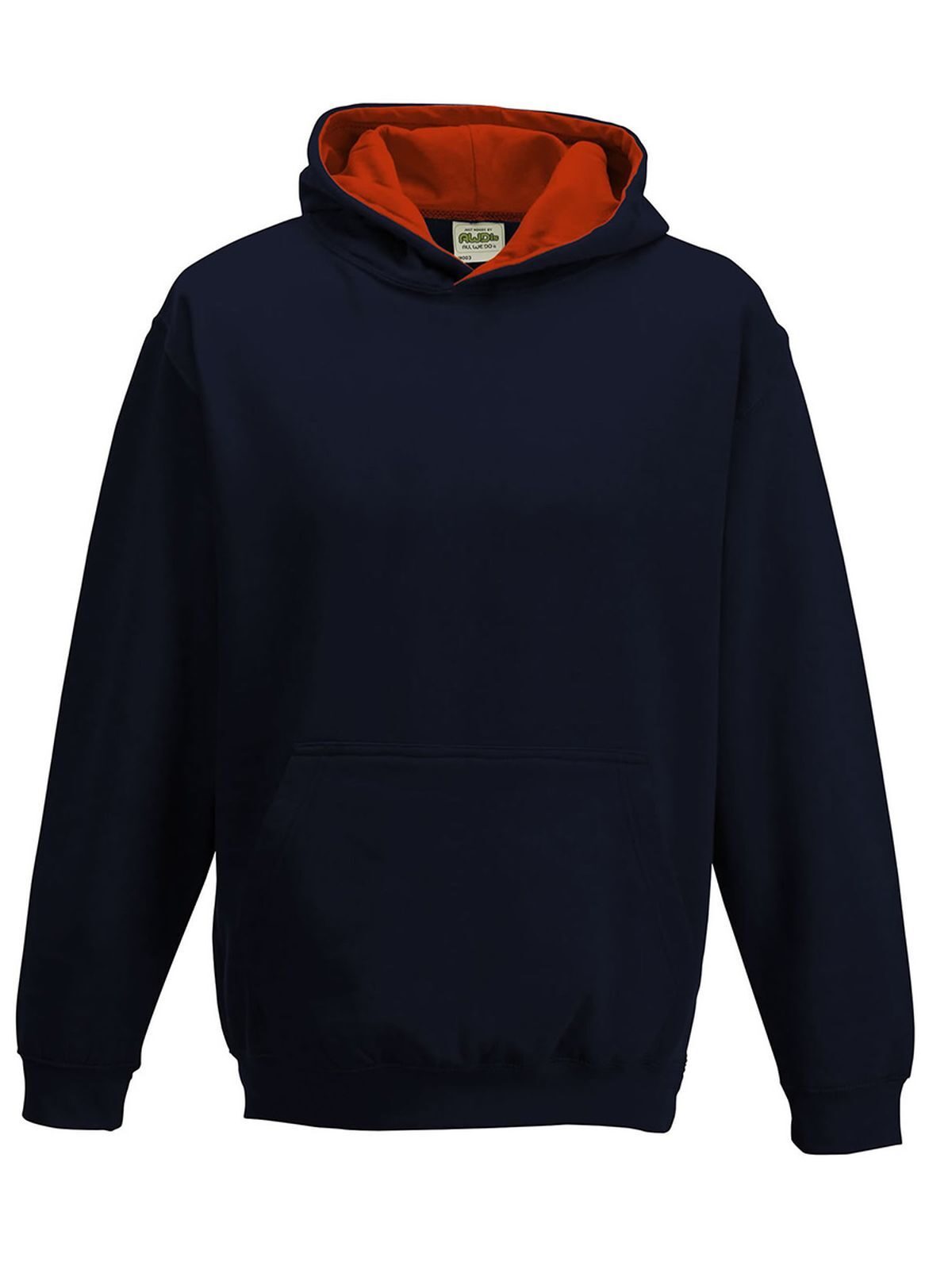 College-Hoodie für Kinder - NFN-FIR – Französische Marine – Feuerrot
