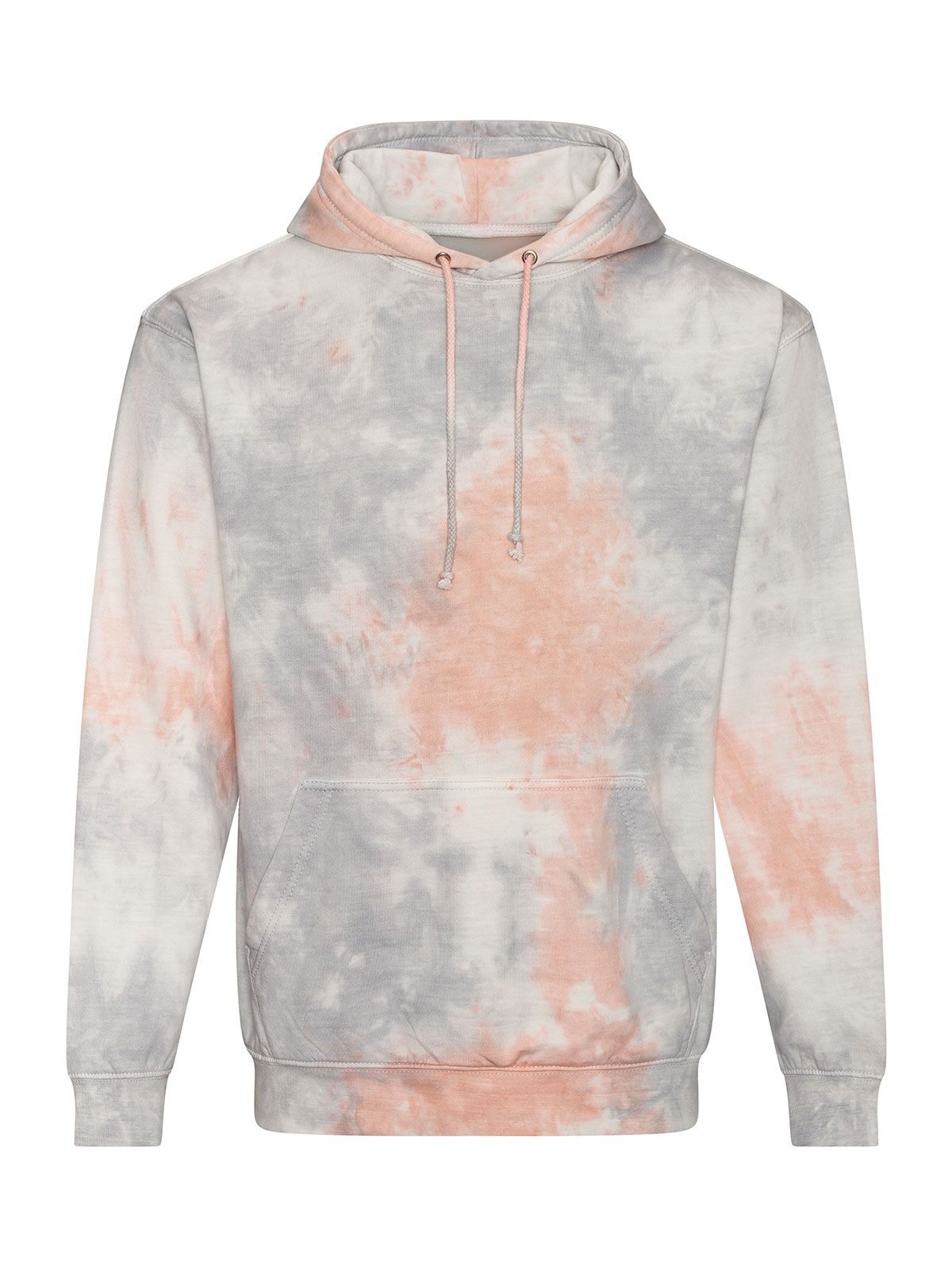 Batik-Hoodie - Grauer/rosa Marmor