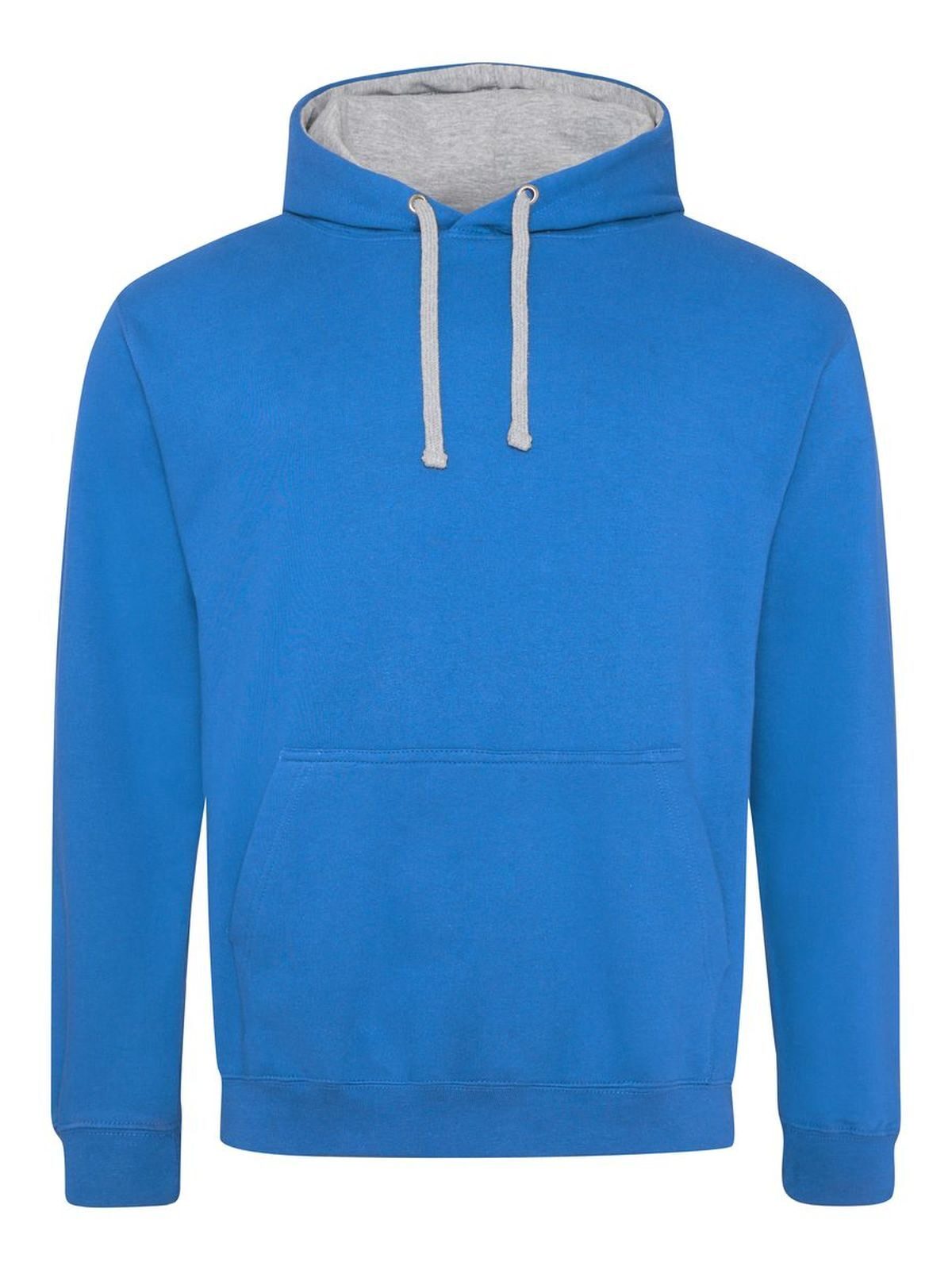 College-Hoodie - Saphirblau/Heidegrau