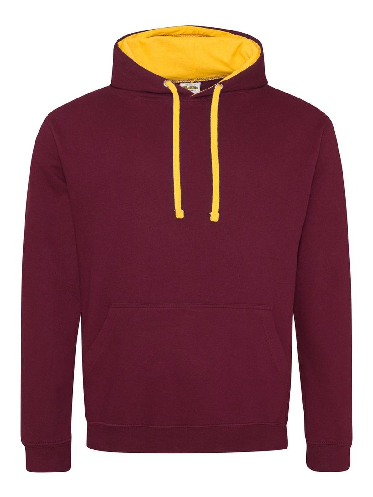 College-Hoodie - Burgunderrot/Gold