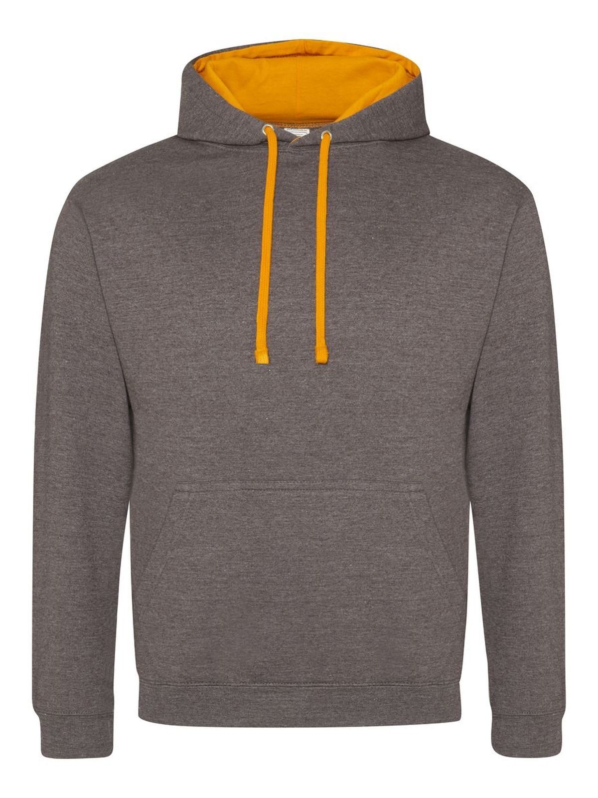 College-Hoodie - Holzkohle/Orangen-Crush
