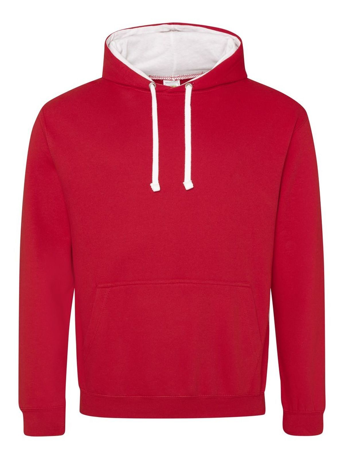 College-Hoodie - Feuerrot/Arktisweiß