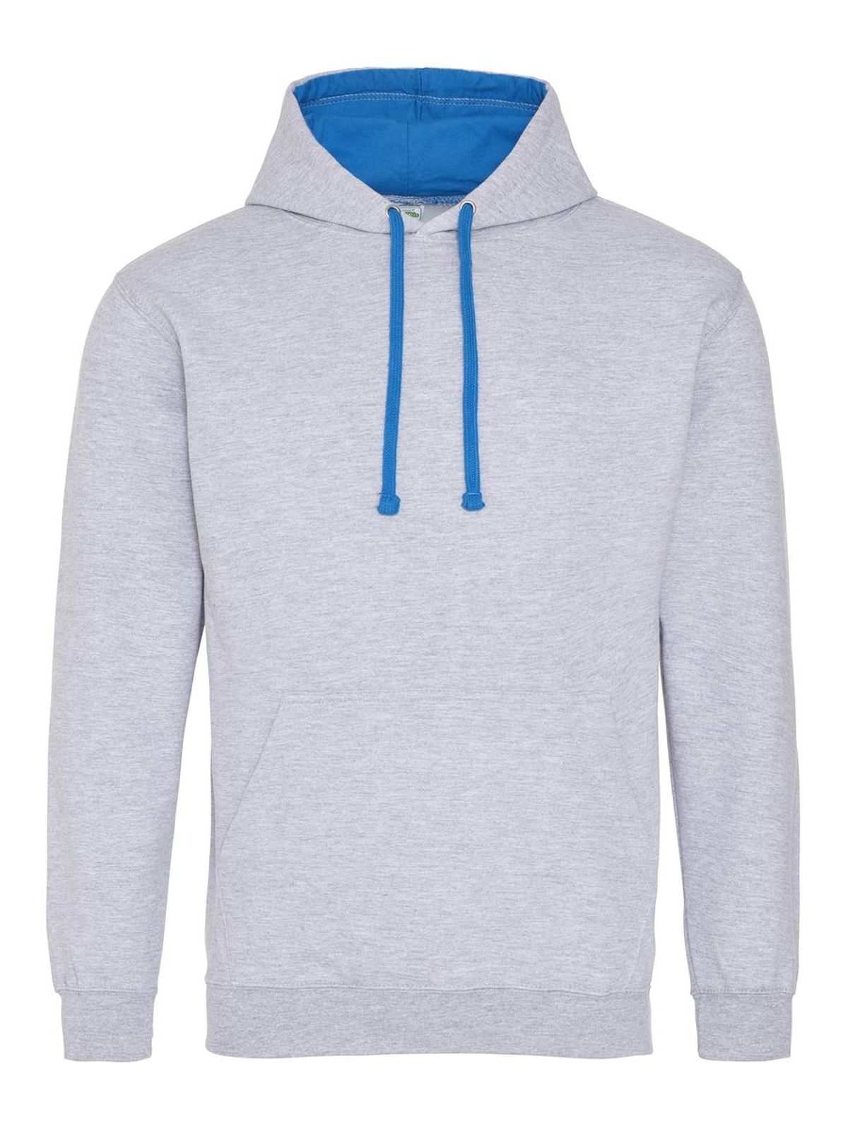 College-Hoodie - Heidegrau/Saphirblau