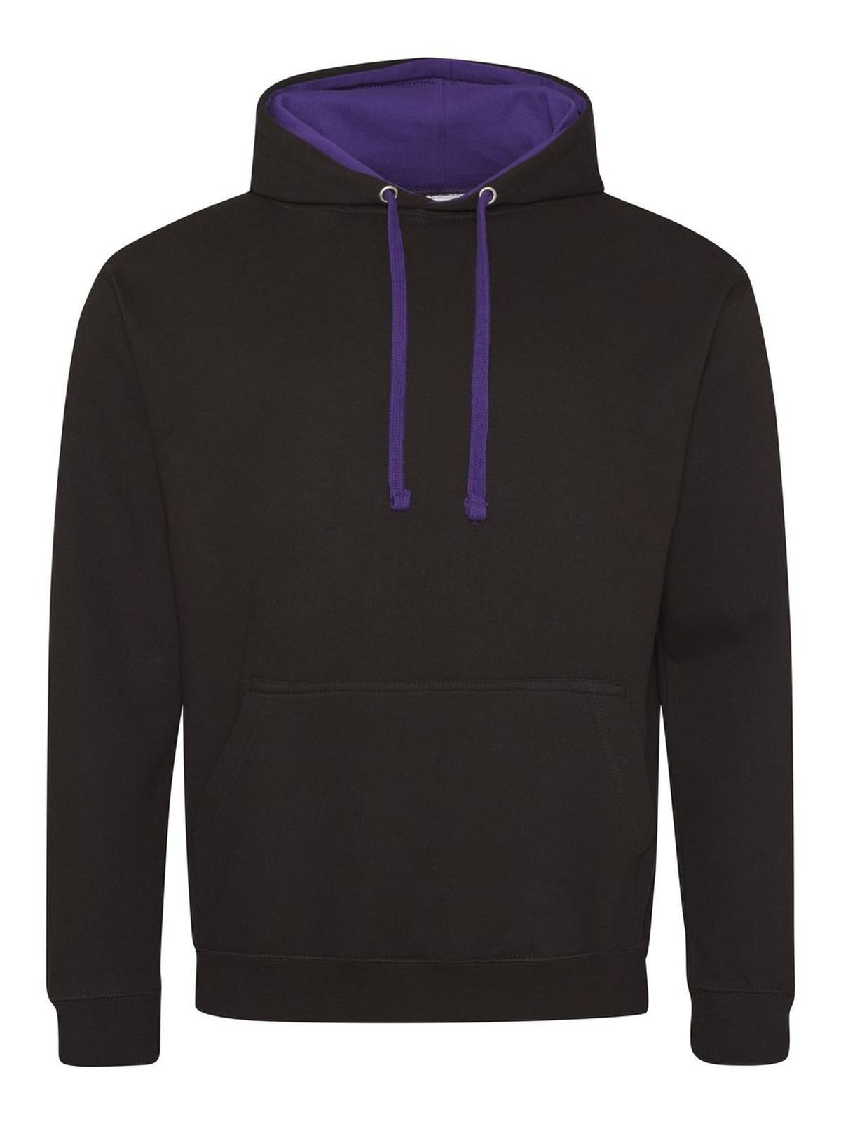 College-Hoodie - Tiefschwarz/Lila