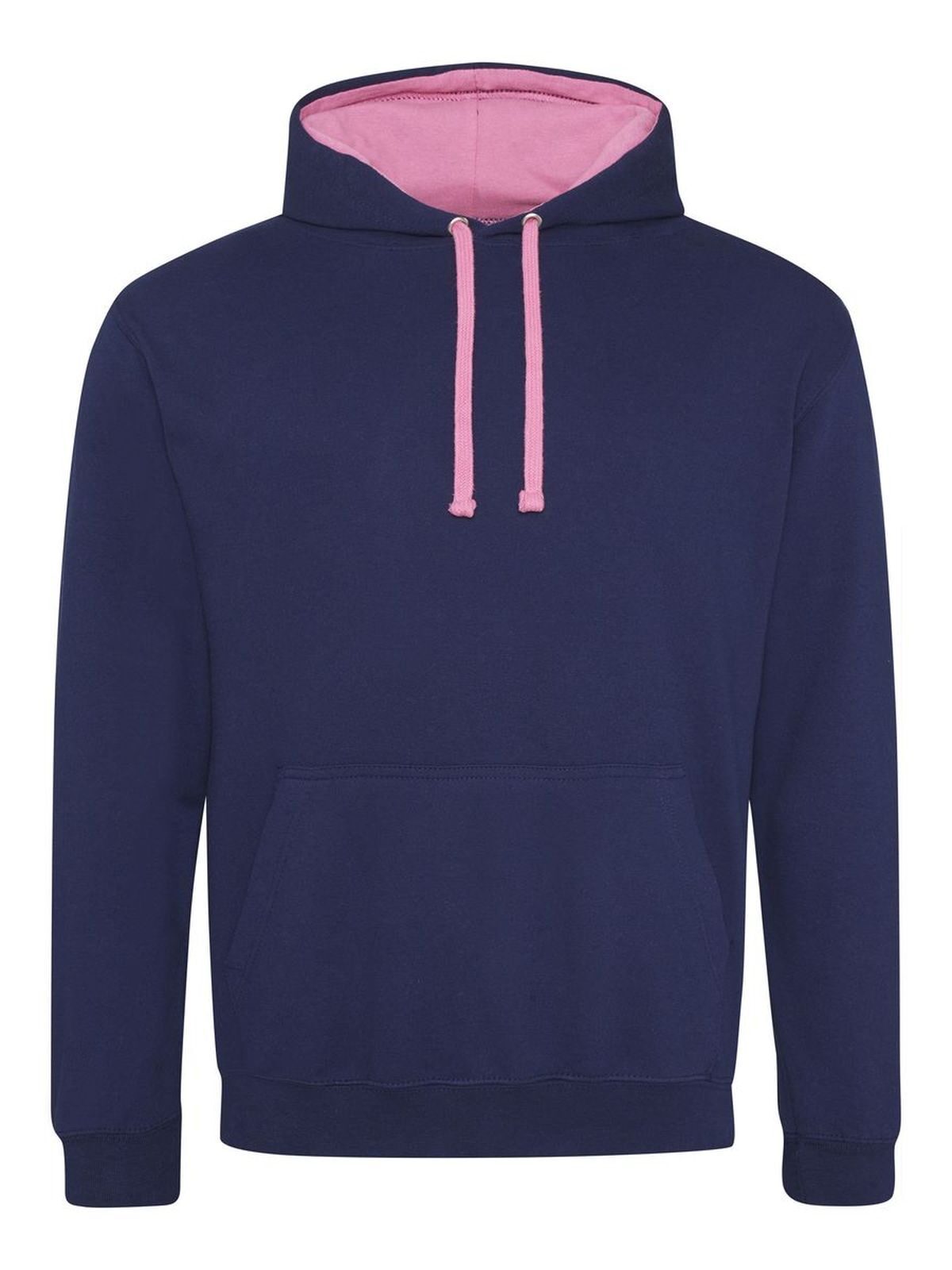 College-Hoodie - Oxfordblau/Zuckerwattenrosa