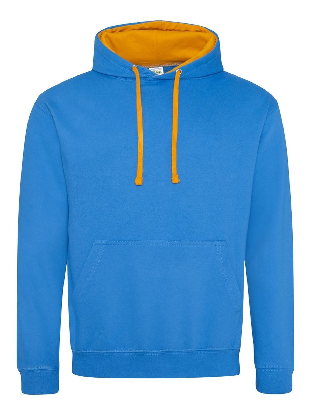 College-Hoodie - Saphirblau/Orange Crush