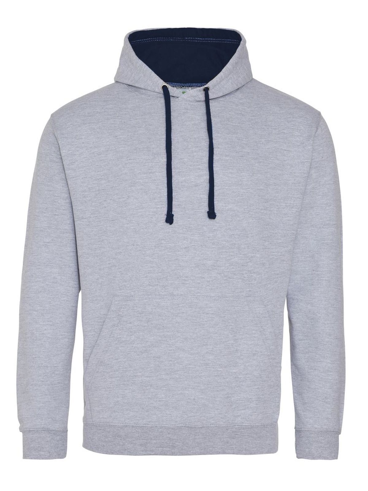 College-Hoodie - HGR - Heather Grey-Navy