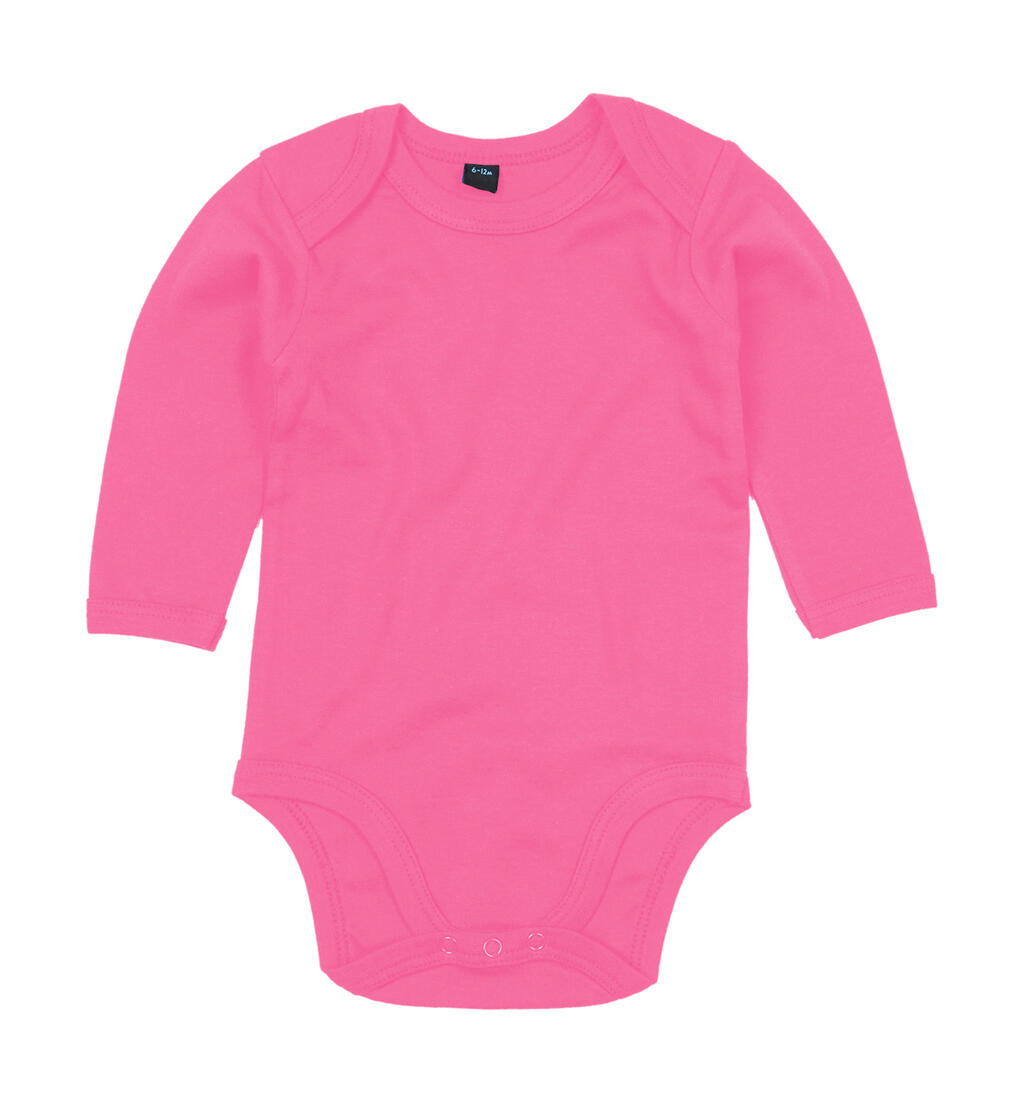 Baby-Langarmbody - F - Fuchsia