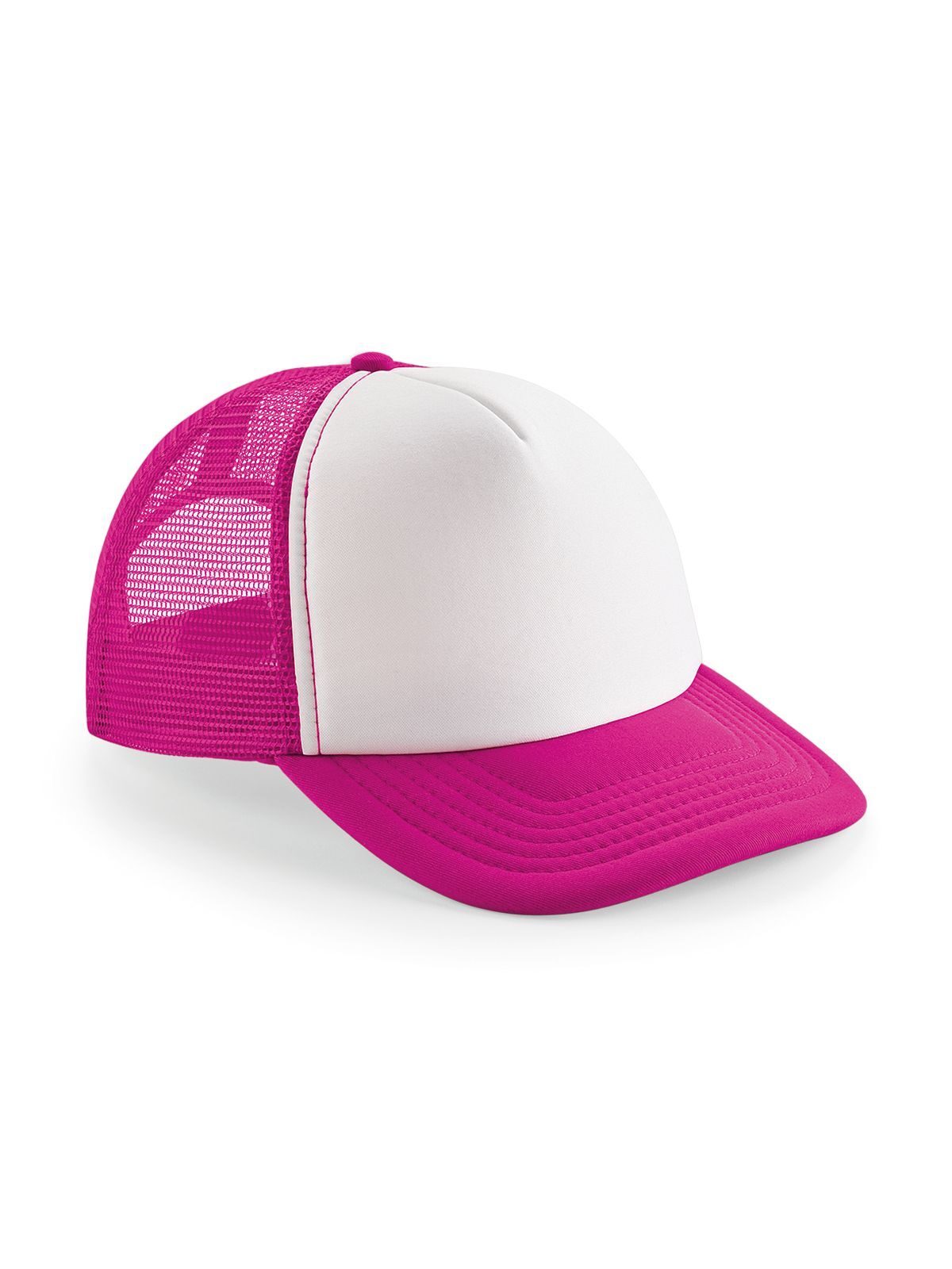 Vintage Snapback Trucker Cap - Fuchsia/Weiß