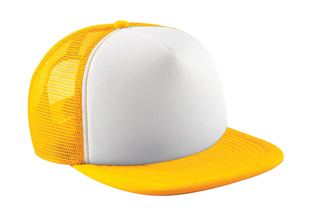 Vintage Snapback Trucker Cap - Sonnenblume/Weiß