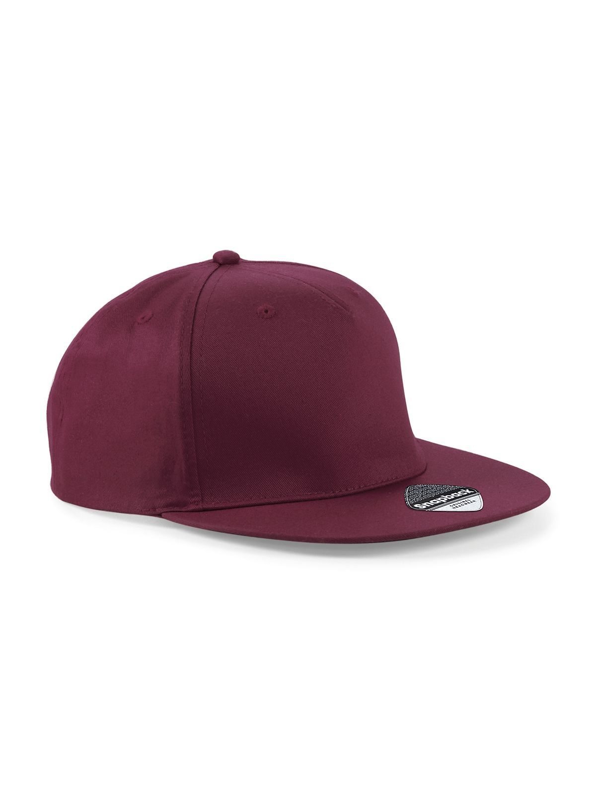 5-Panel-Snapback-Rapper-Cap - Burgund