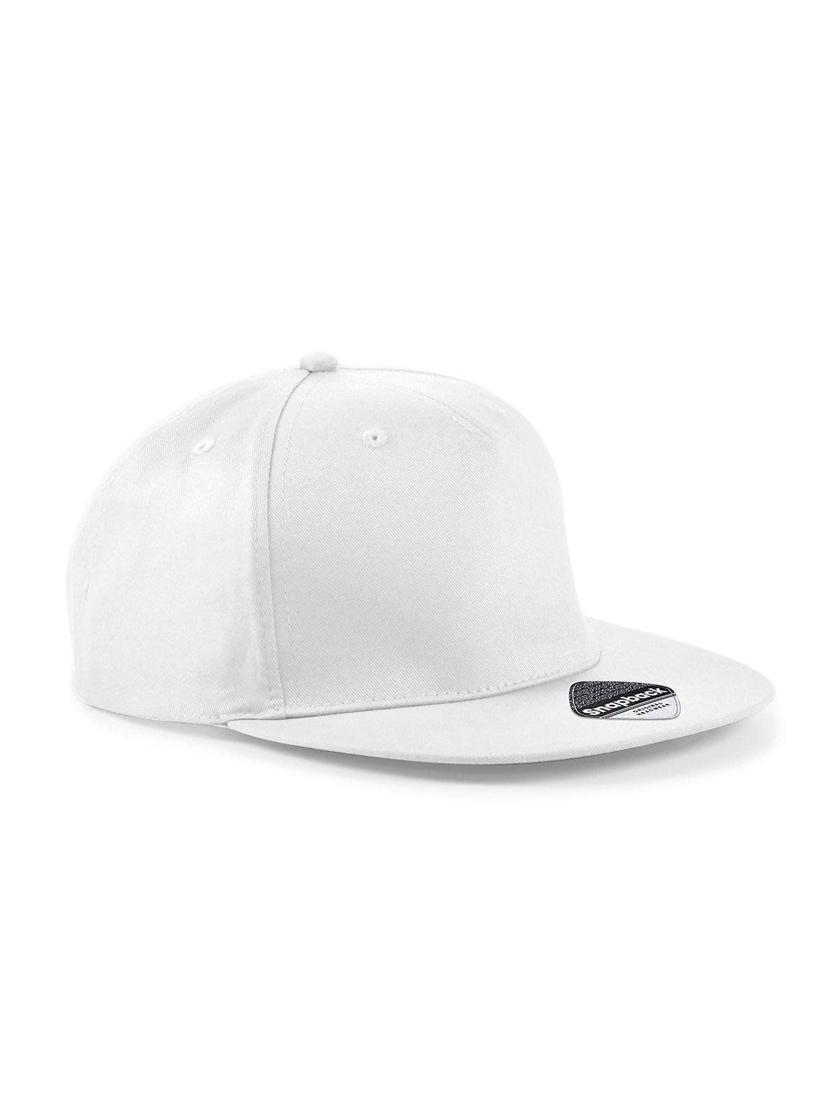 5-Panel-Snapback-Rapper-Cap - Weiß
