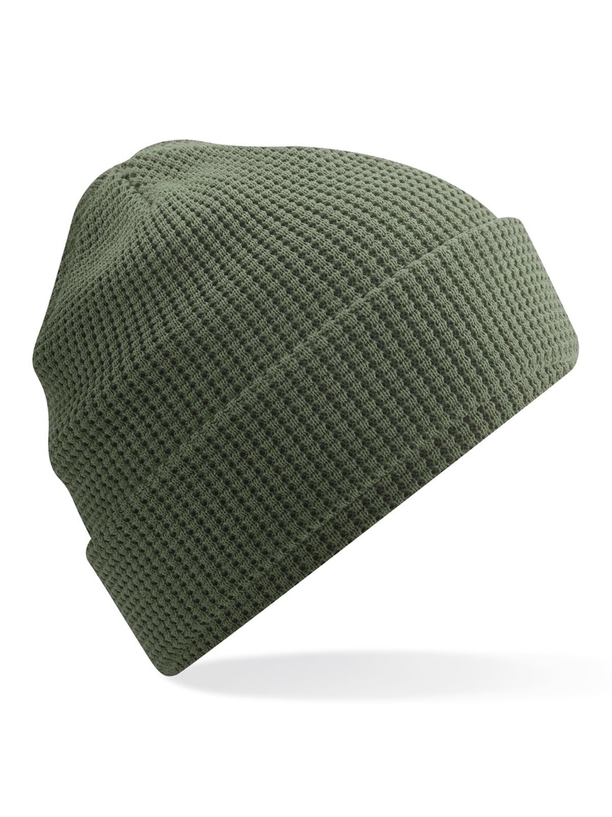 Waffelmütze aus Bio-Baumwolle - Olive