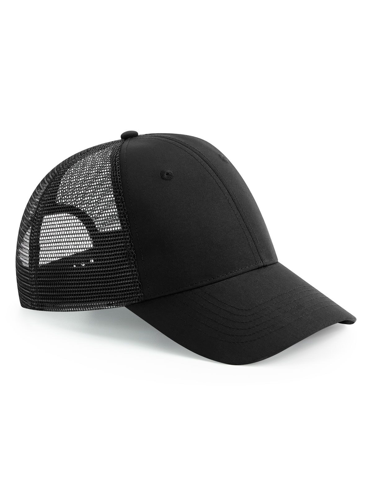 Recycled Urbanwear 6 Panel Snapback Trucker - Schwarz