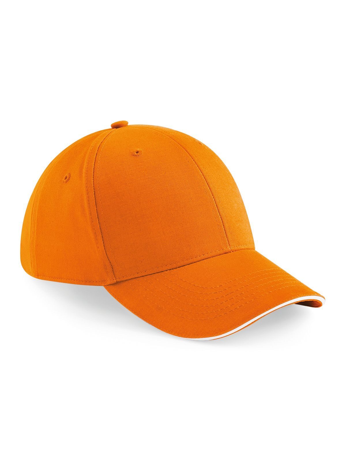 Athleisure 6 Panel Cap - orange/weiß