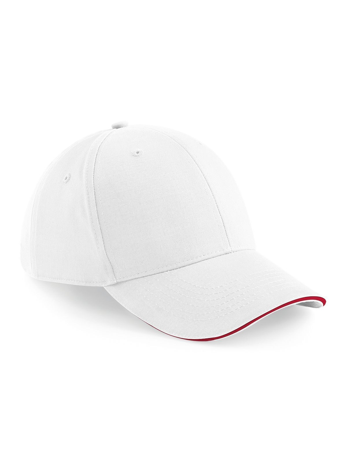 Athleisure 6 Panel Cap - Weiß/klassisches Rot
