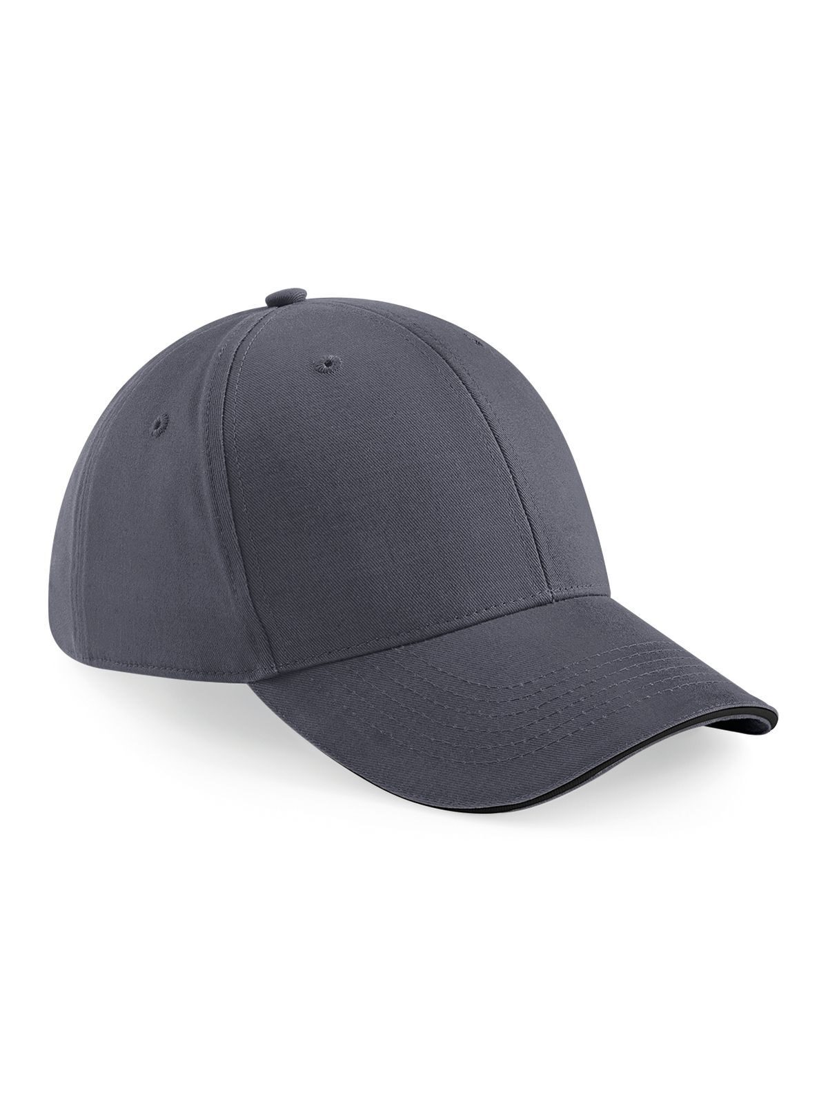 Athleisure 6 Panel Cap - Graphitgrau/Schwarz