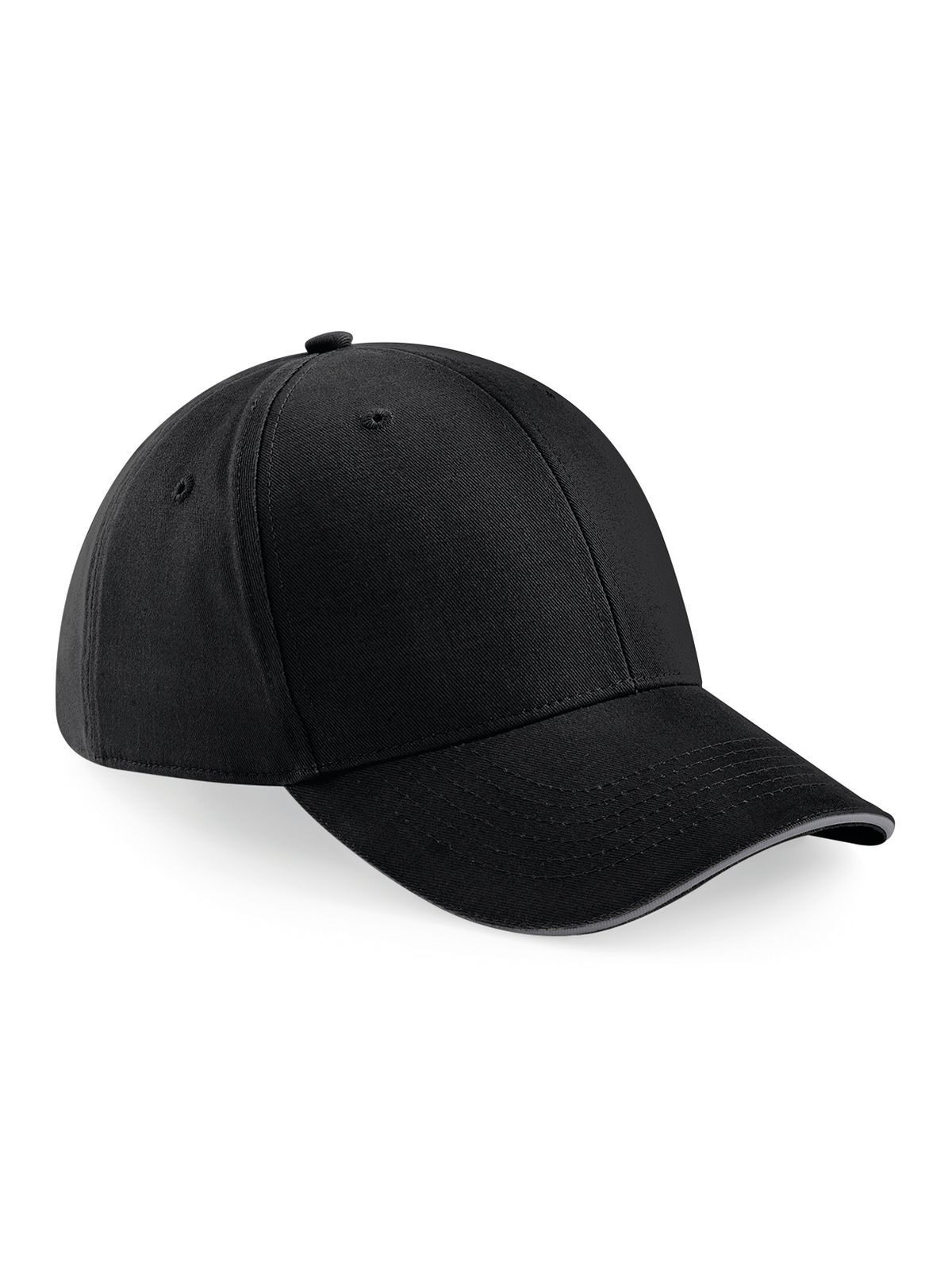 Athleisure 6 Panel Cap - Schwarz/Graphitgrau