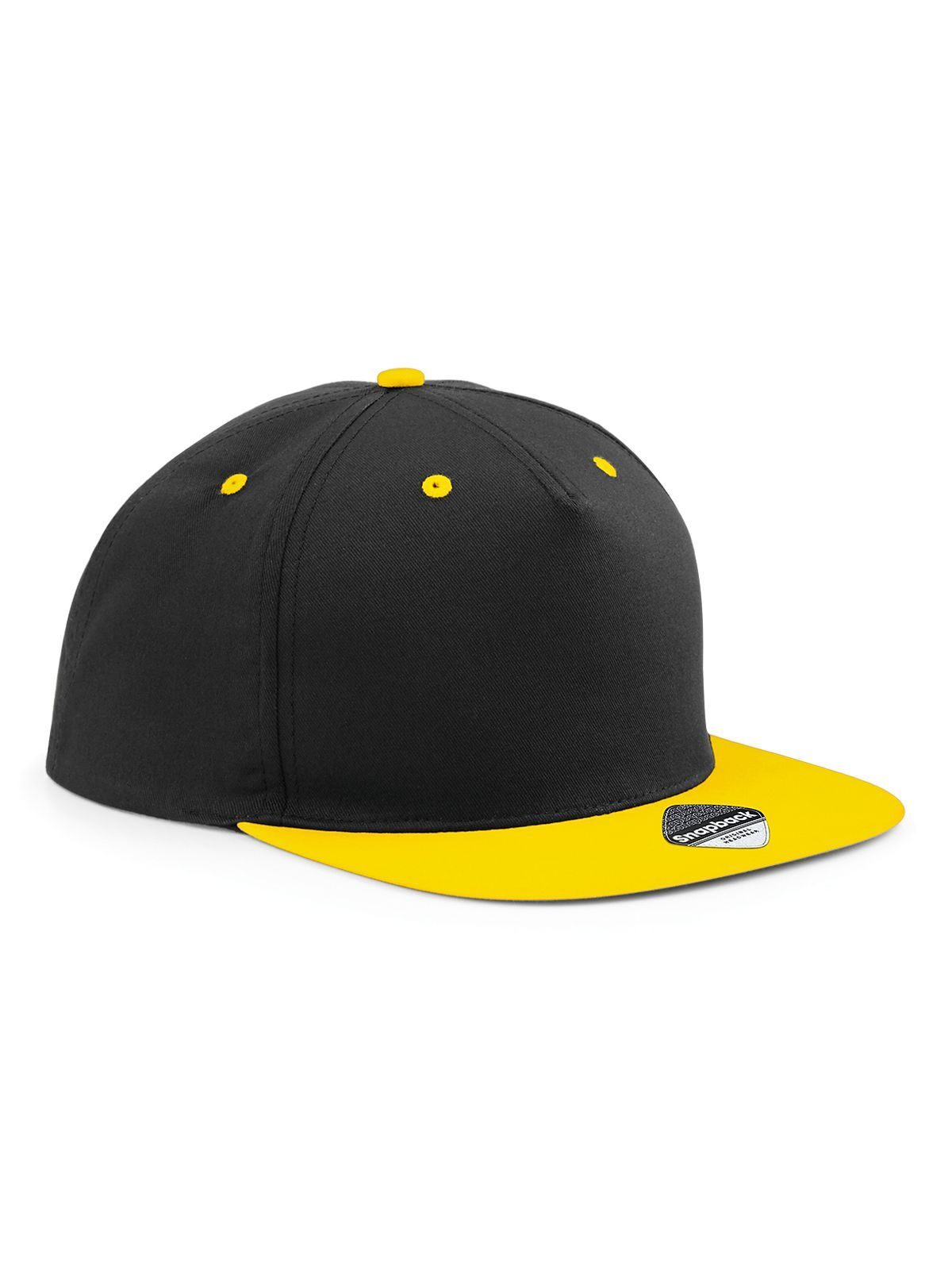 5-Panel-Kontrast-Snapback - Schwarz/gelb