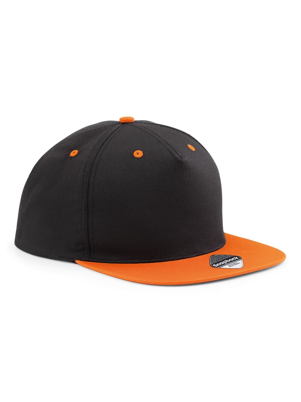 5-Panel-Kontrast-Snapback - Schwarz/orange