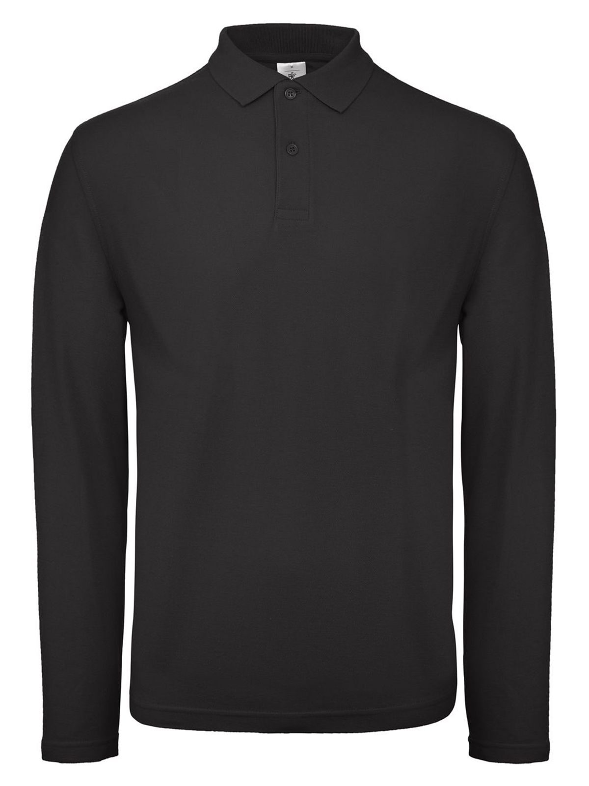 Herren-Langarmpolo ID.001 - BL002 - Schwarz