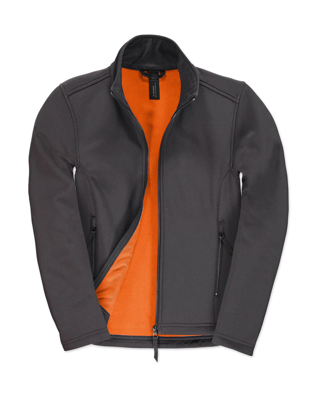 Damen-Softshelljacke ID.701 - Dunkelgrau/Neonorange