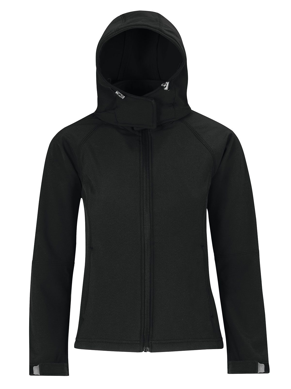Softshelljacke mit Kapuze für Damen - 002 - Schwarz