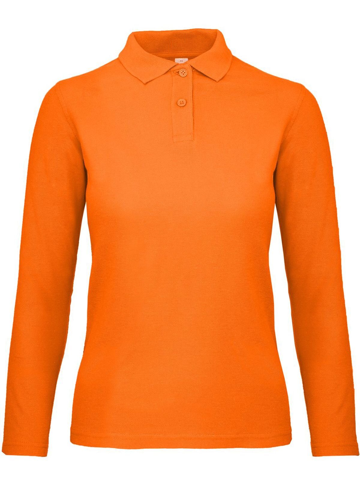 Damen-Langarmpolo ID.001 - OR235 - Orange