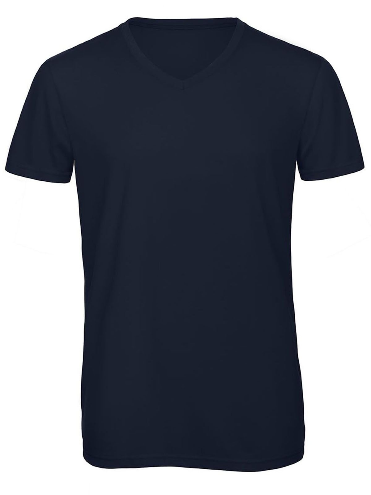 Herren-T-Shirt mit V-Ausschnitt aus Triblend-Material - 003 - Marine