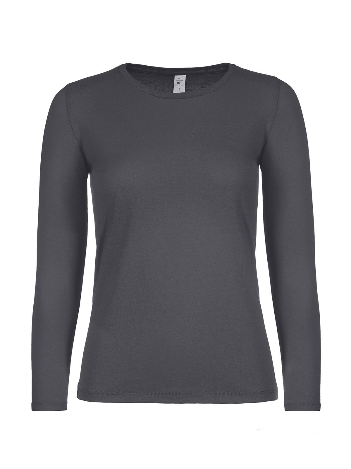 Damen-T-Shirt #E150 Langarm - 670 - Dunkelgrau