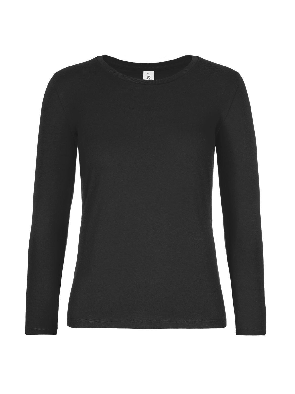 Damen-T-Shirt #E190 Langarm - 002 - Schwarz