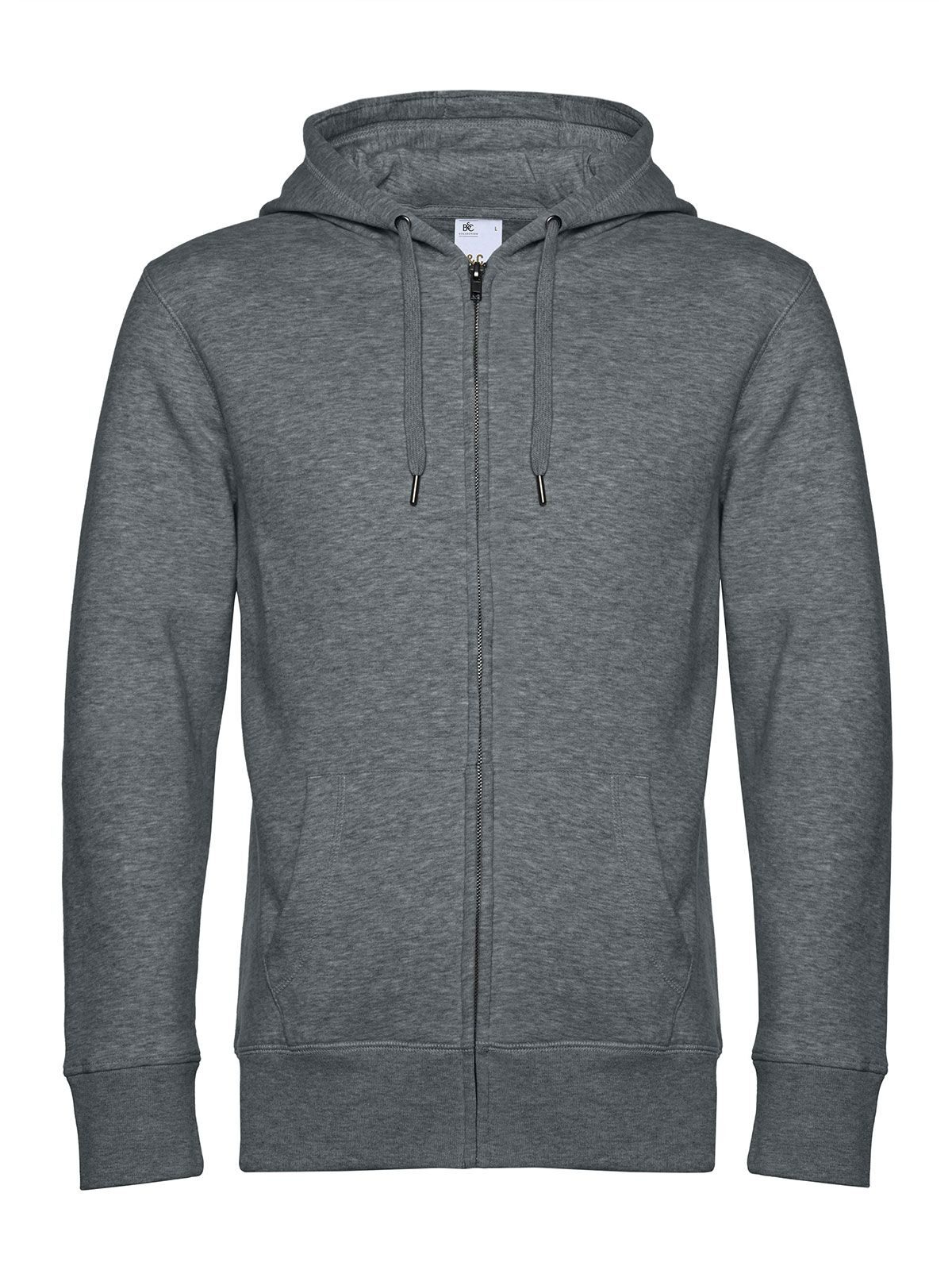 KING Jacke mit Kapuze und Reißverschluss_° - HM623 - Heather Mid Grey
