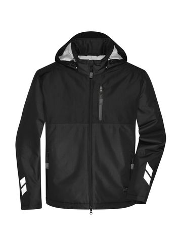 Wattierte Hardshell-Arbeitsjacke - BLBL – Schwarz – Schwarz