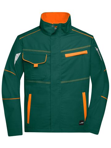 Arbeitsjacke - DGROR - DUNKELGRÜN-ORANGE