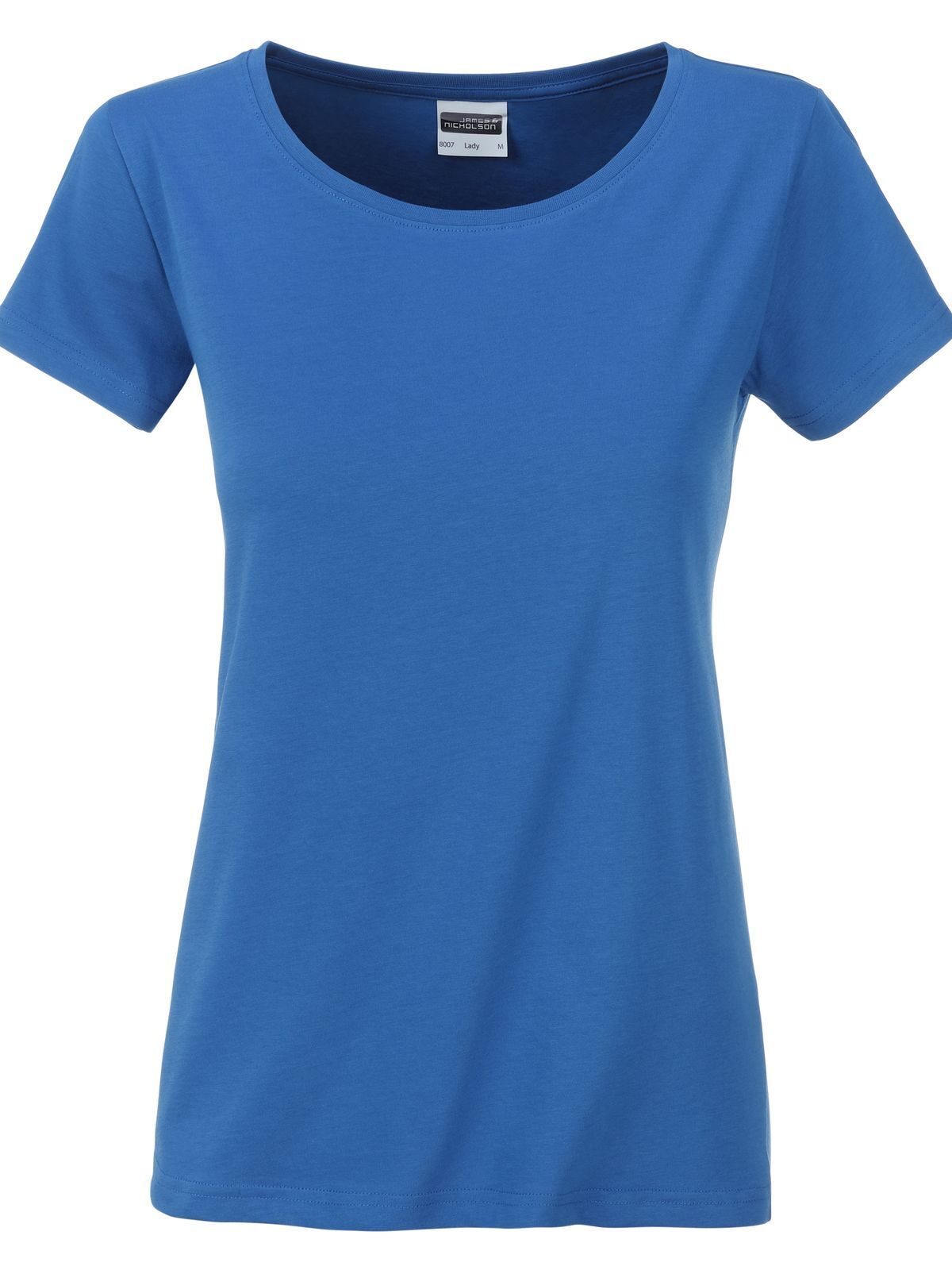 Basic-T-Shirt für Damen - CO - Kobalt