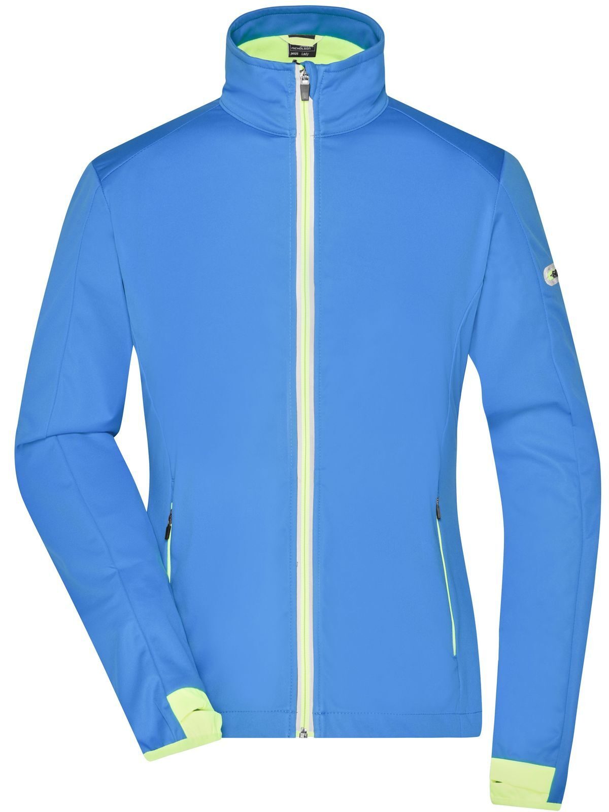 Damen-Sport-Softshelljacke - BBLBYE - BBLBYE – Hellblau – Hellgelb