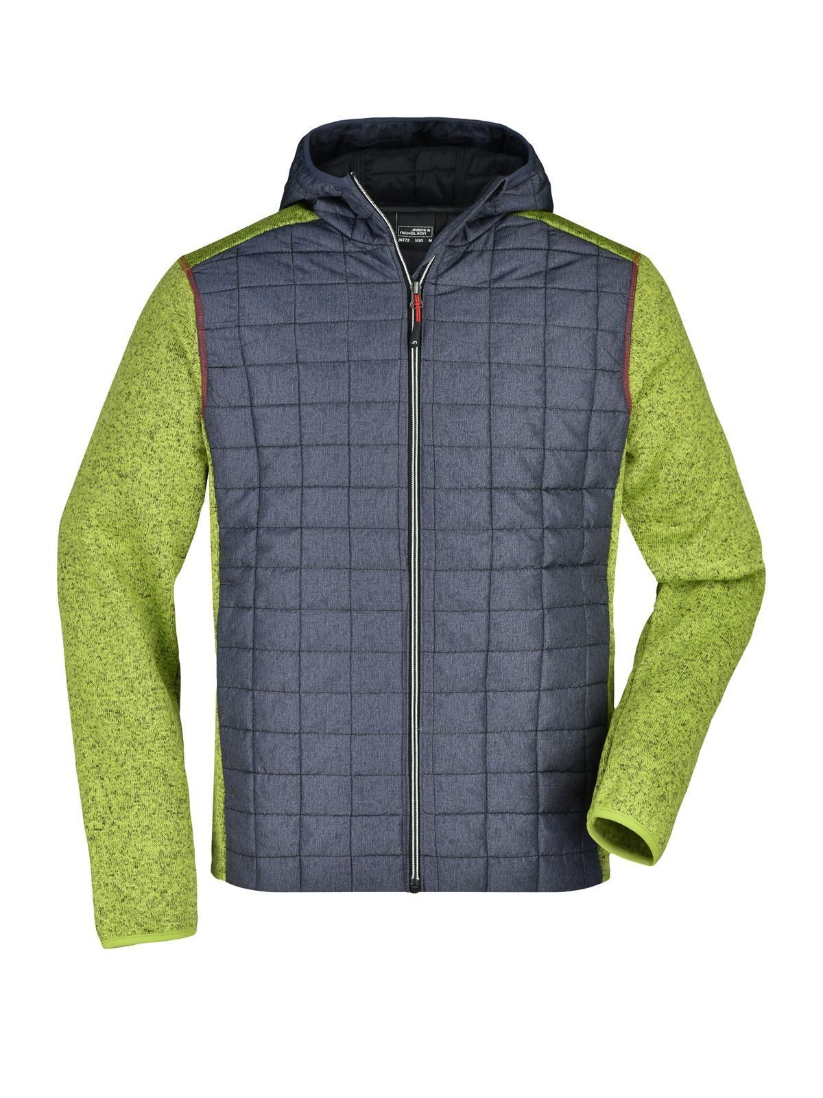 Herren-Strickjacke (Hybrid) - KMANM - Melange - Anthrazit - Melange