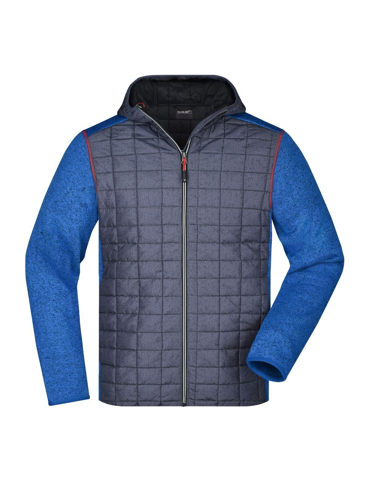 Herren-Strickjacke (Hybrid) - RMANM - melange - anthrazit - melane