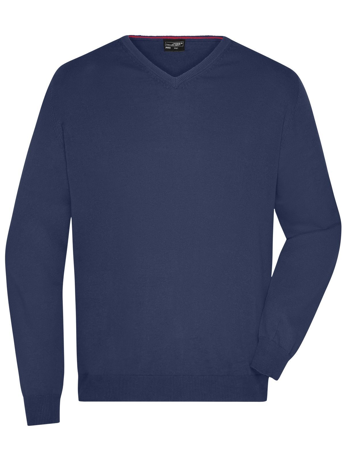 Herren-Pullover mit V-Ausschnitt - Marineblau Melange