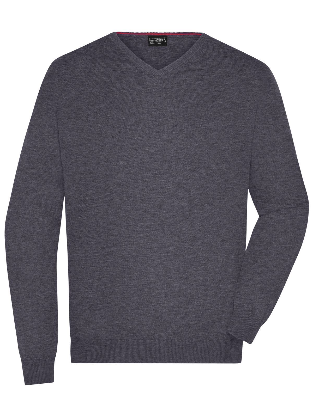 Herren-Pullover mit V-Ausschnitt - ANME – Anthrazit-Melange