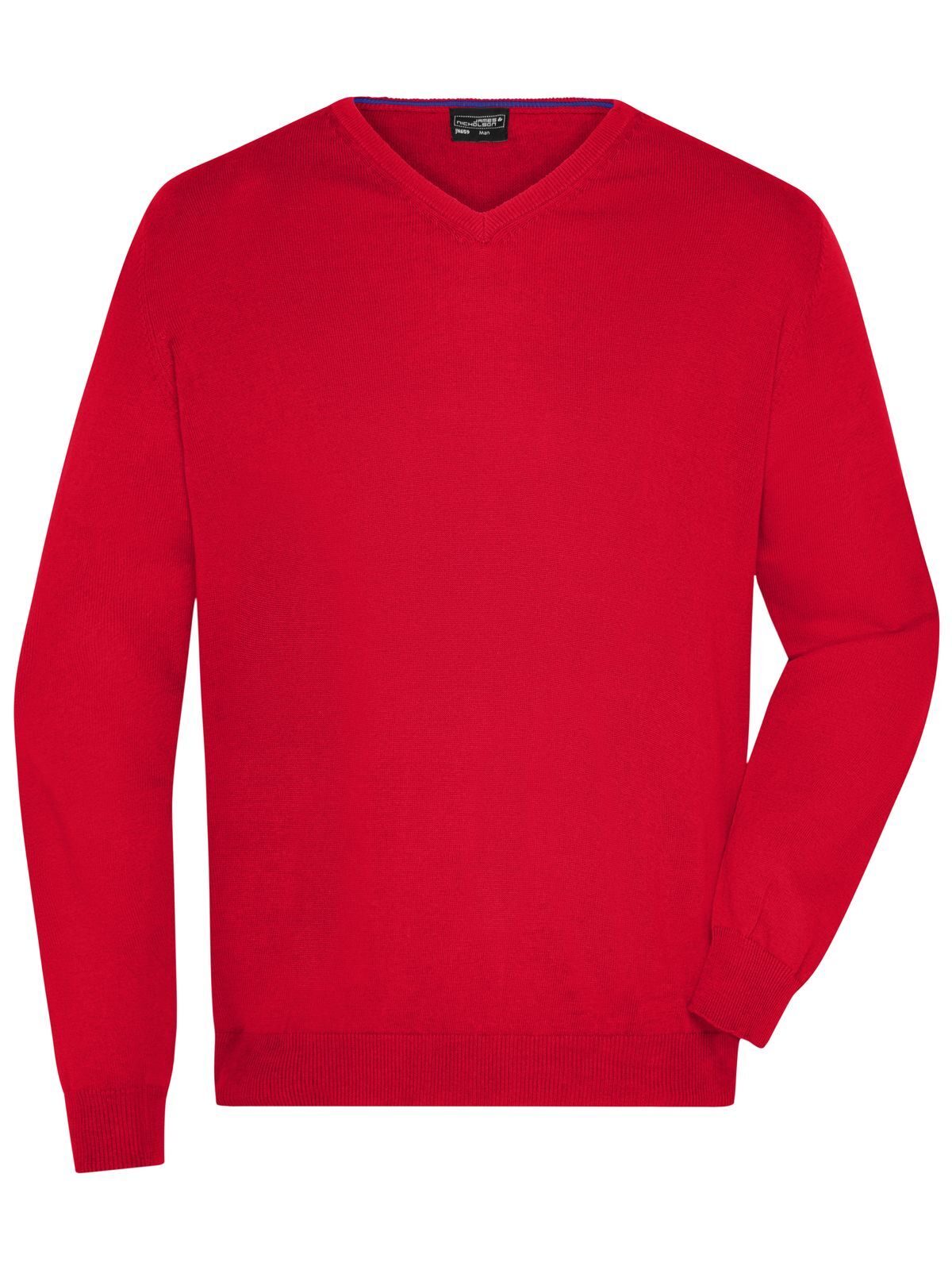 Herren-Pullover mit V-Ausschnitt - RMBK - Red Melange