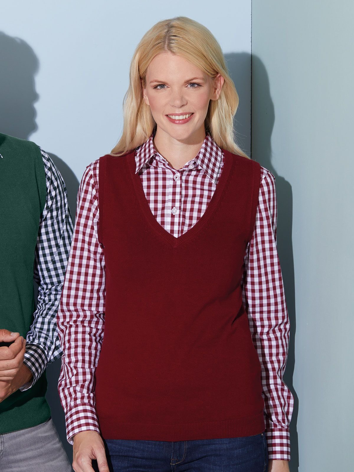 Damen-Pullover mit V-Ausschnitt